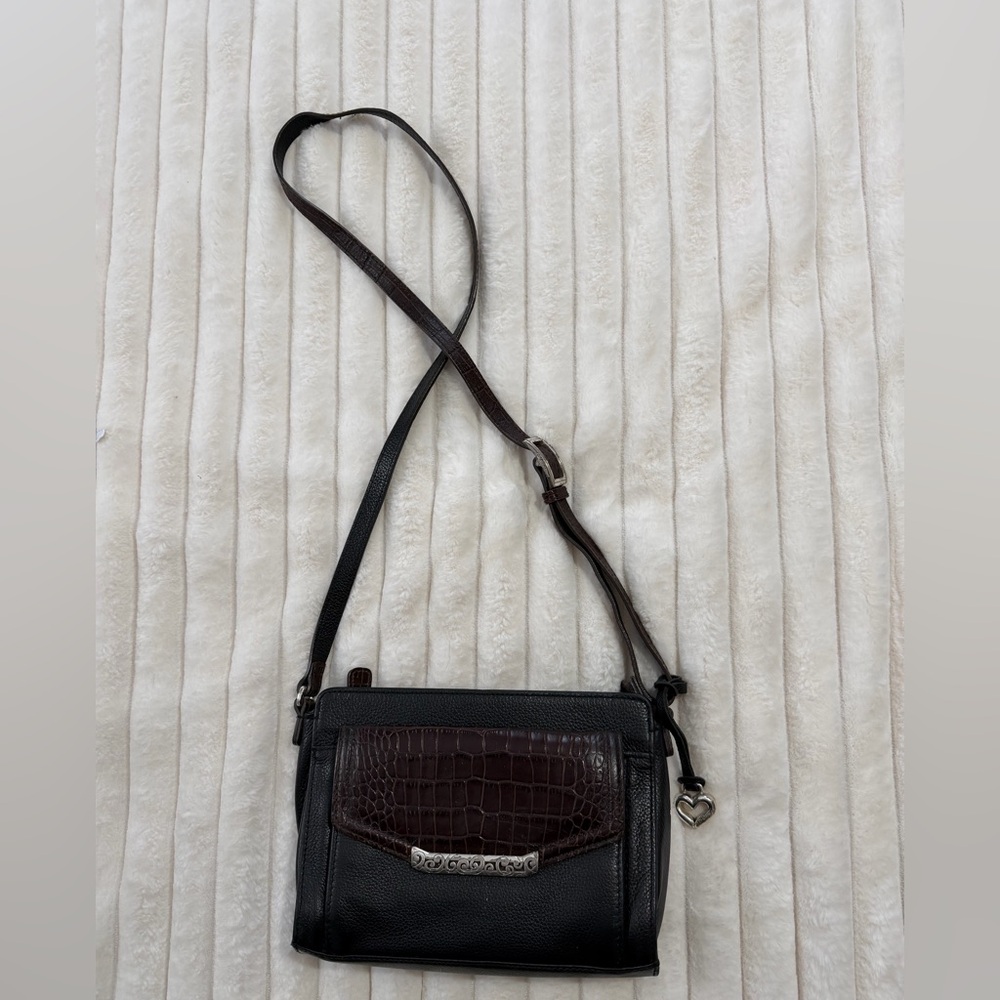 Brighton Black and Brown Crossbody Bag